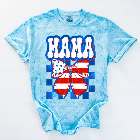 Independence Day Mama Bow Single Print DTF Transfer