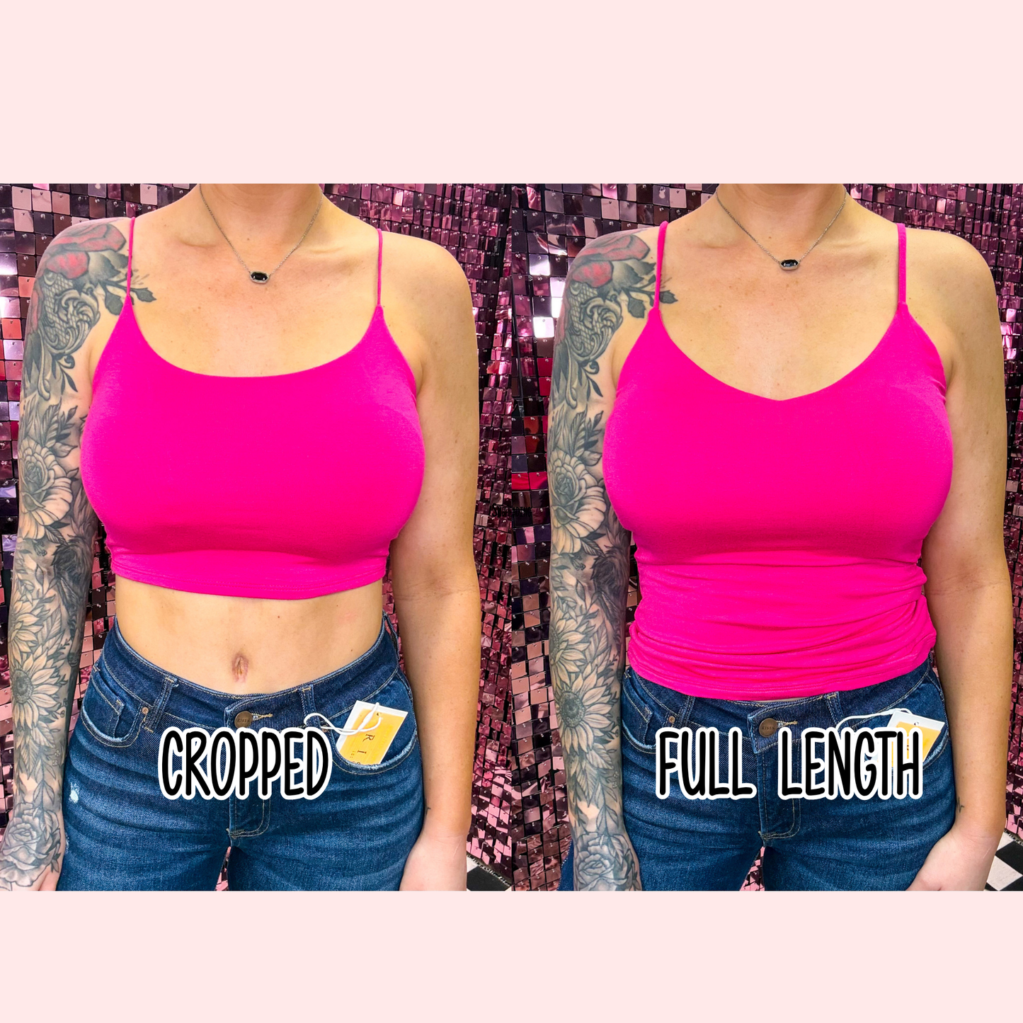 The Holly Double Layered V-Neck Spaghetti Tank