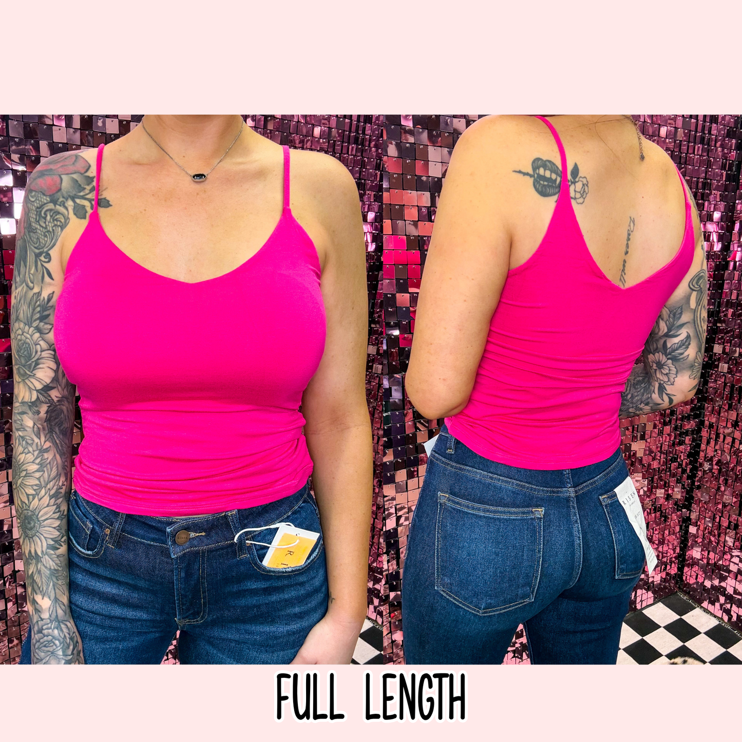 The Holly Double Layered V-Neck Spaghetti Tank