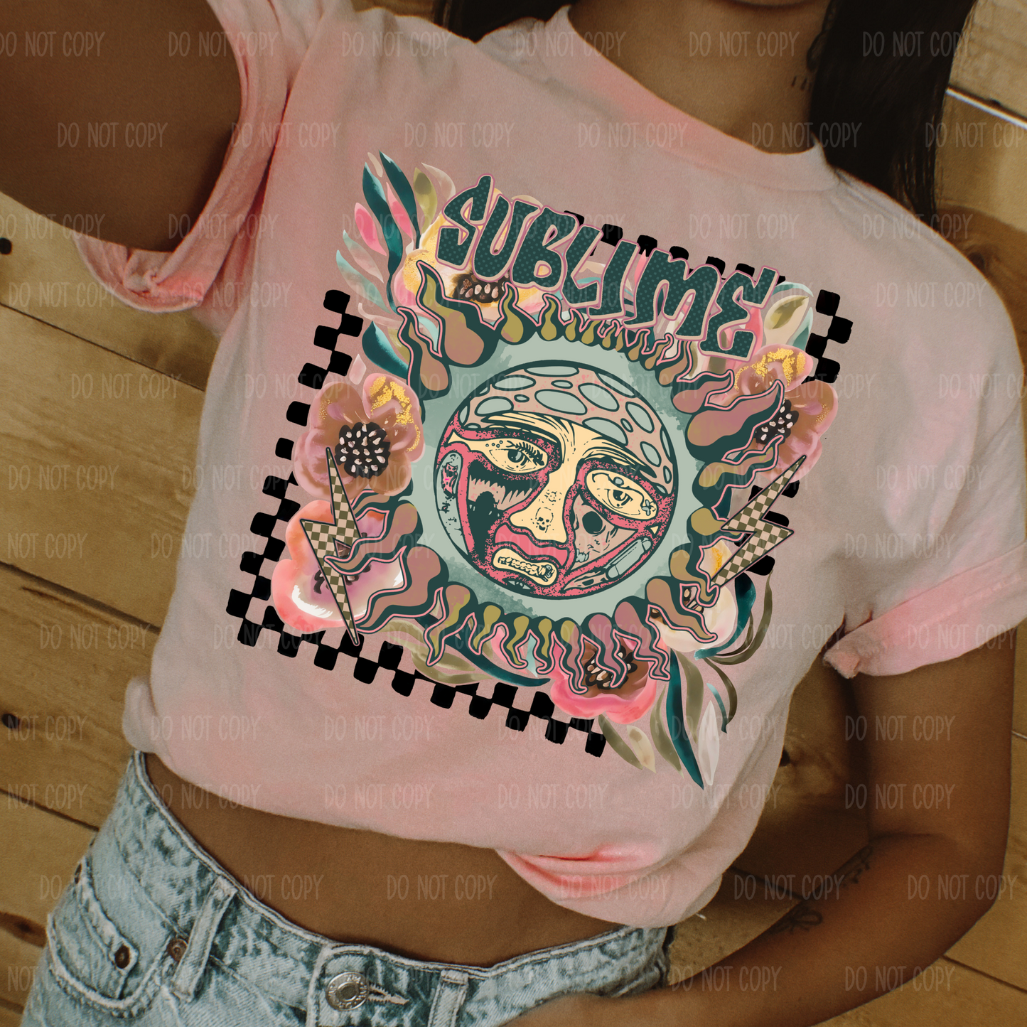 Floral Subline Single Print DTF Transfer