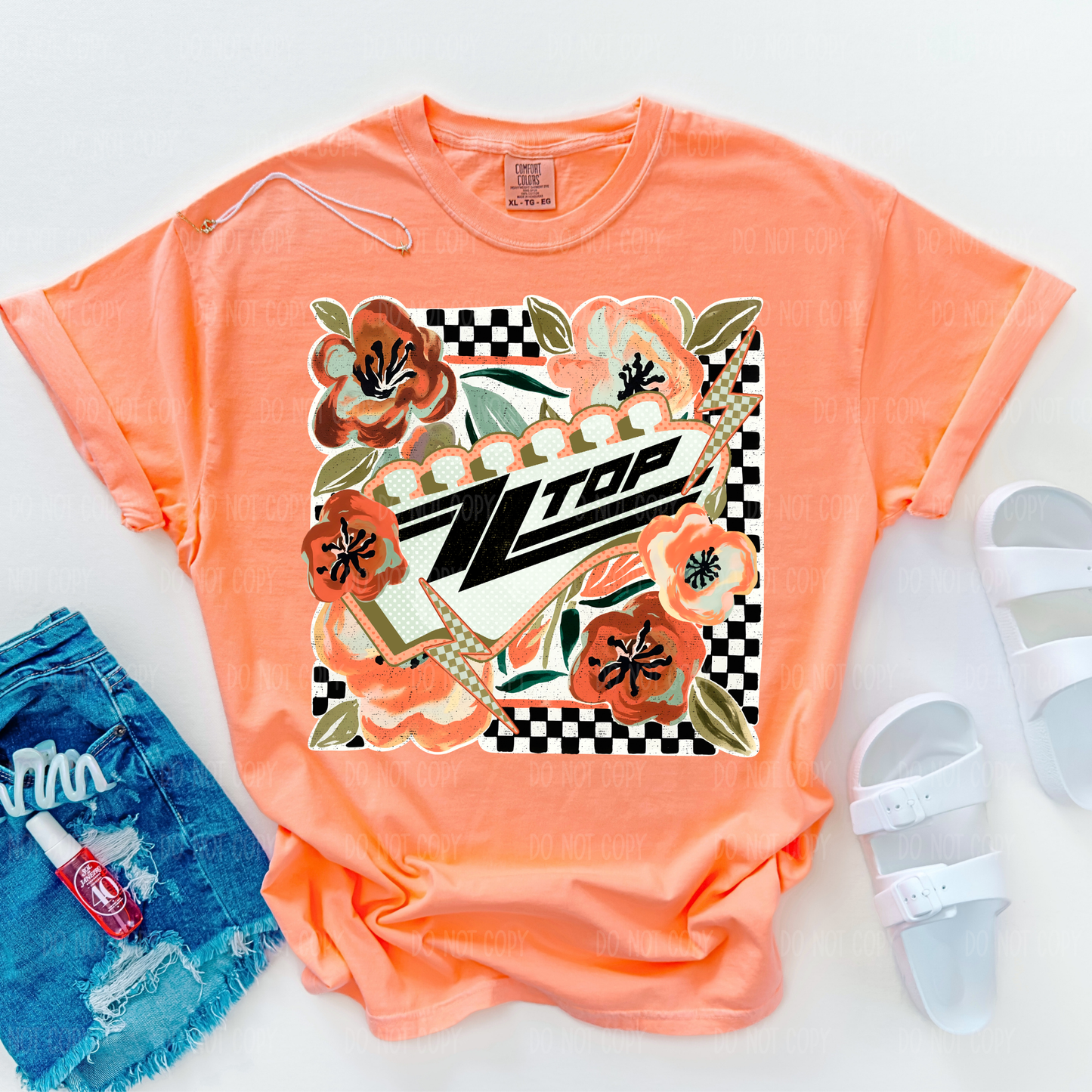 Floral ZZ T0p Tee Or Sweatshirt