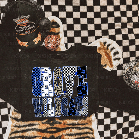 Grove Wildcats Single Print DTF Transfer