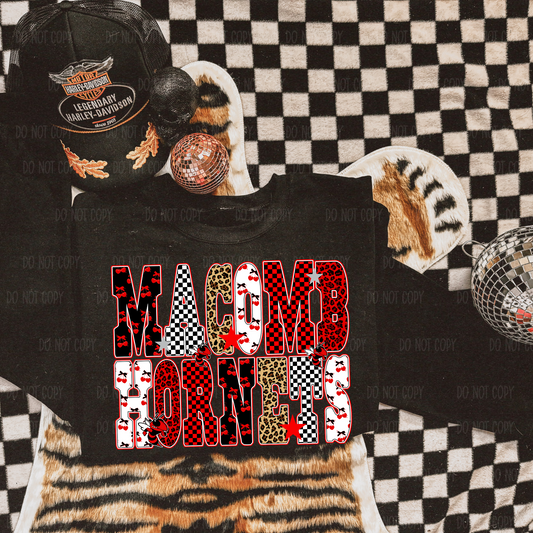 Macomb Hornets Single Print DTF Transfer