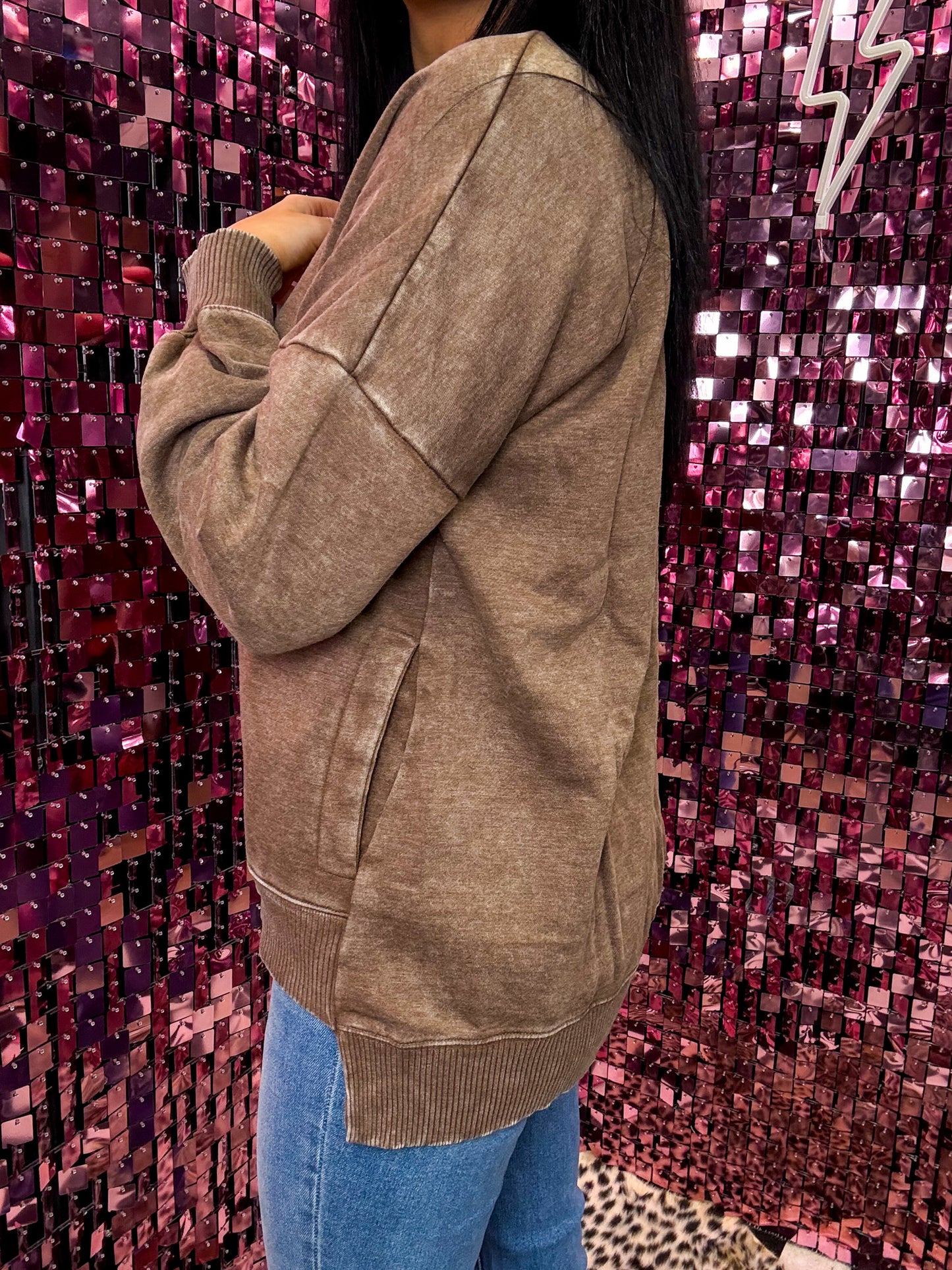 The Stella Acid Washed Fleece Pullover