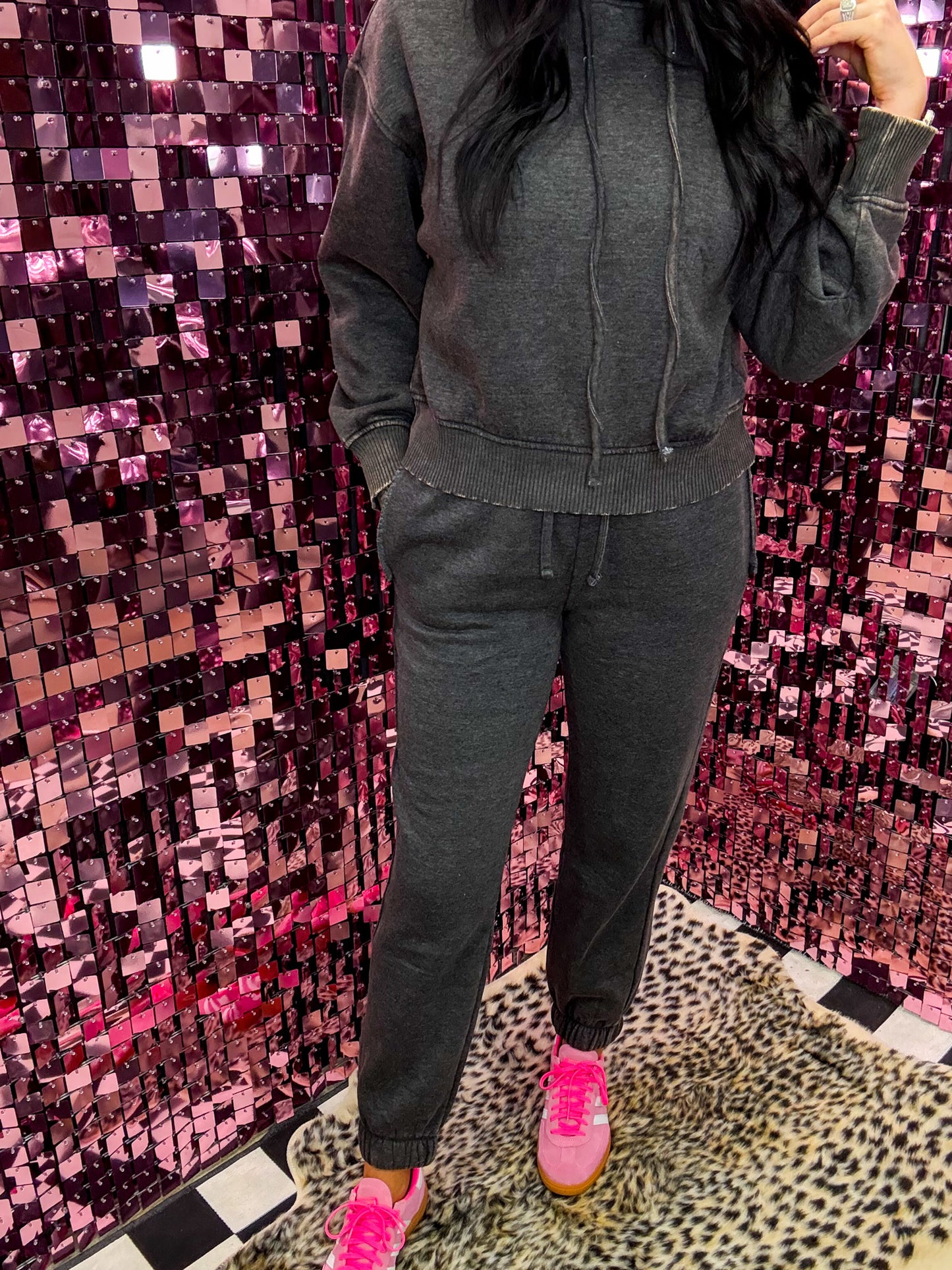 The Sophia Acid Washed Fleece Sweatpants