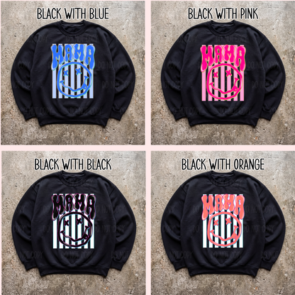 Neon Mama Stripes Tee Or Sweatshirt