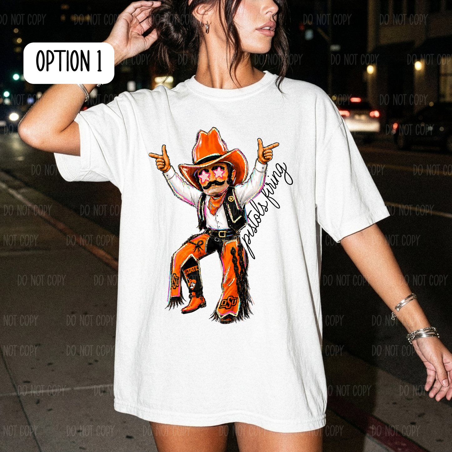 Orange Oklahoma Option 1 Single Print DTF Transfer