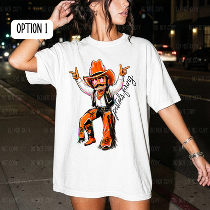 Orange Oklahoma Option 1 Single Print DTF Transfer