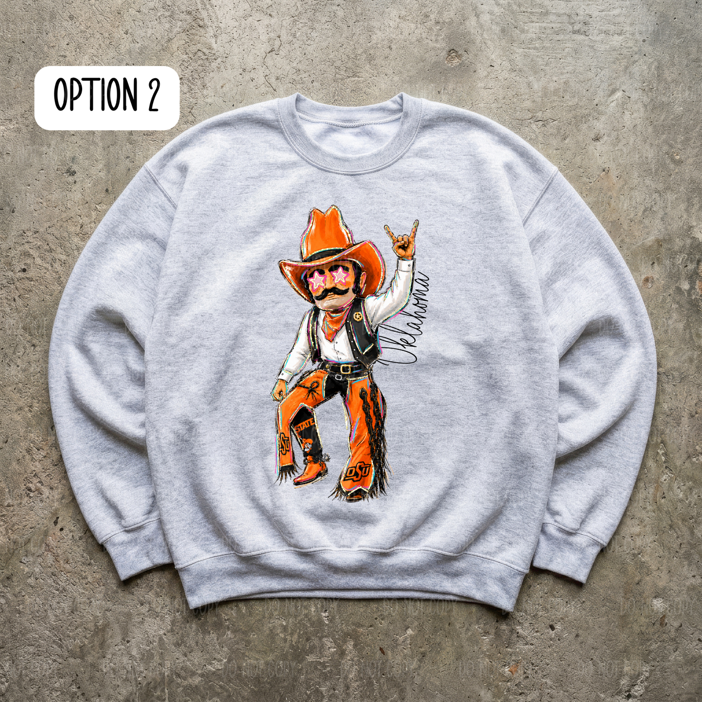 Orange Oklahoma Option 2 Single Print DTF Transfer