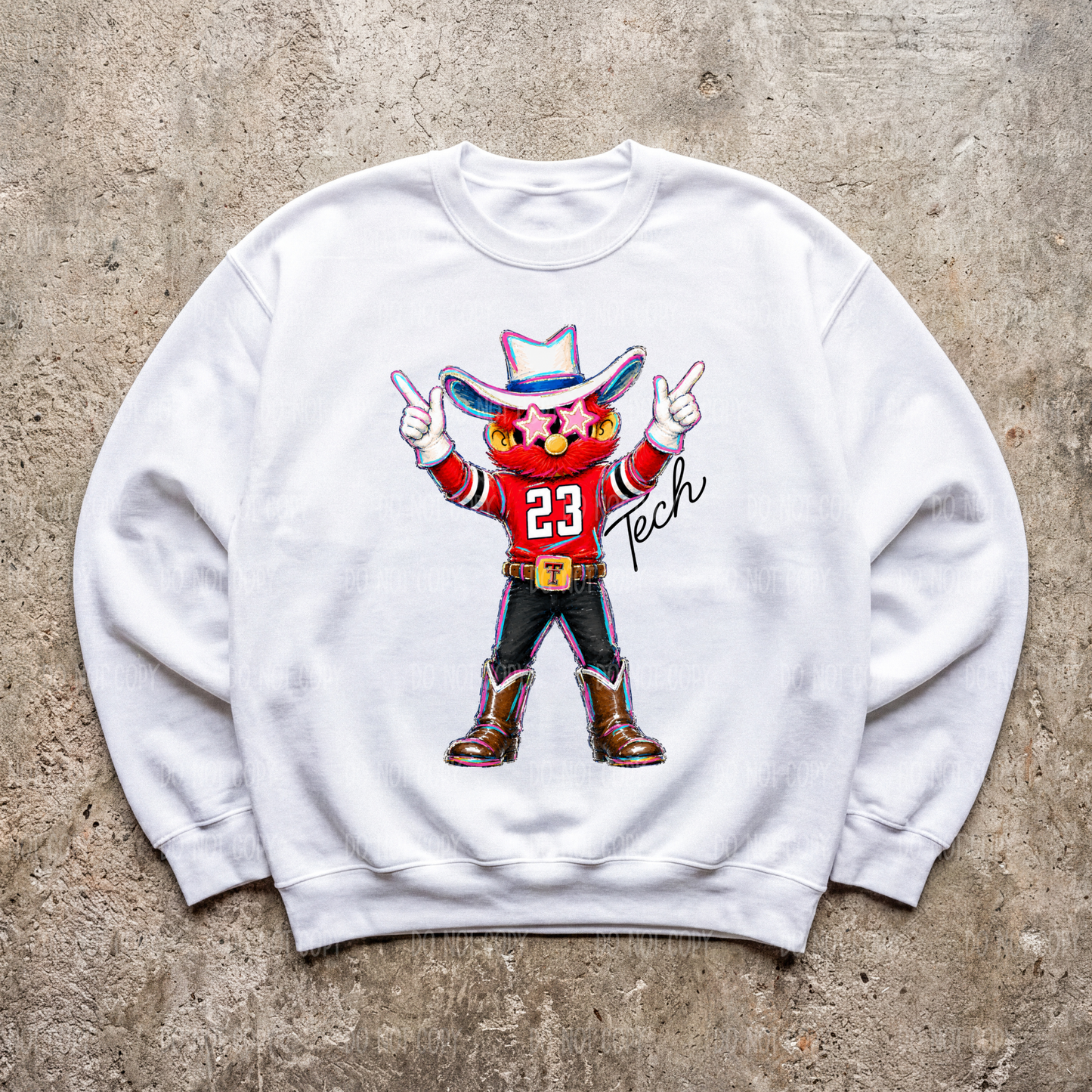 Red Texas Single Print DTF Transfer