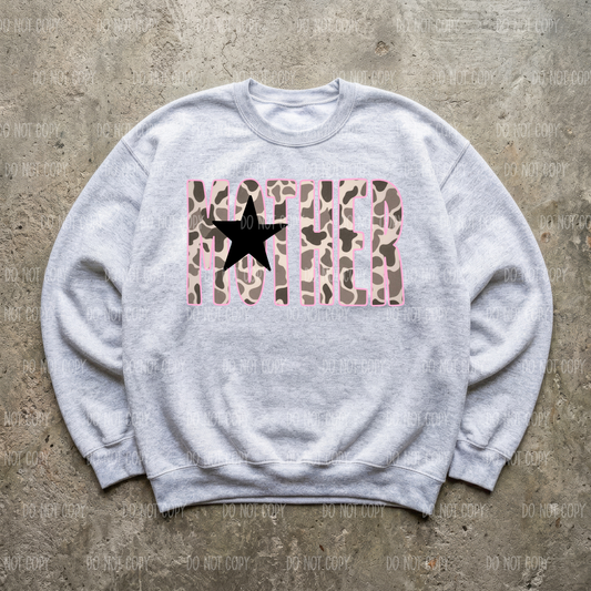 Pink Camo Mother Single Print DTF Transfer