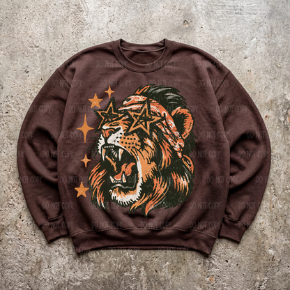 Grunge Lion Single Print DTF Transfer