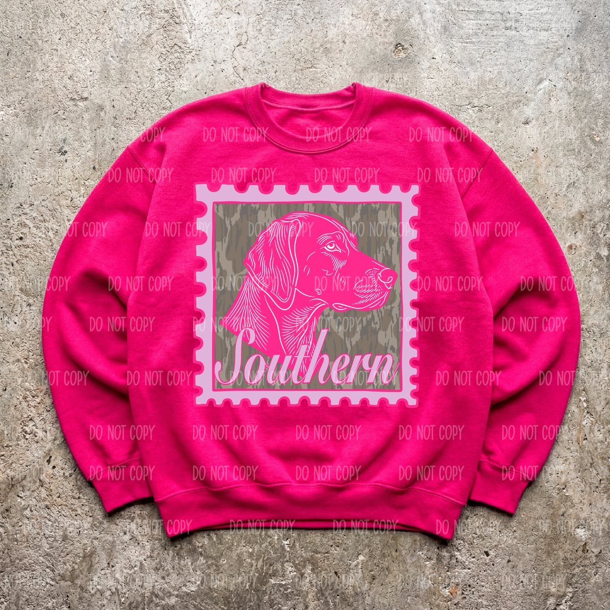 Southern Stamp Dog - Pink