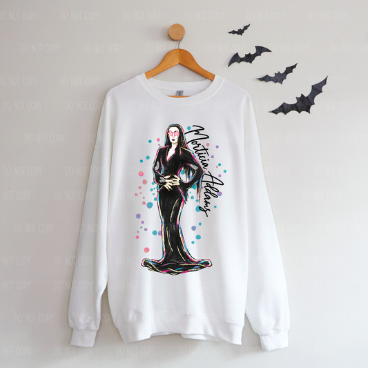 Morticia Single Print DTF Transfer