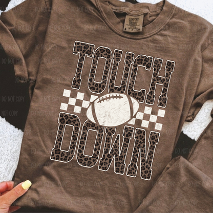 Leopard Touchdown Tee or Sweatshirt