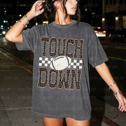Leopard Touchdown Tee or Sweatshirt