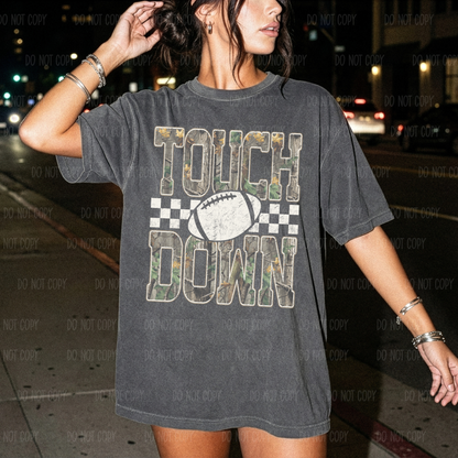 Camo Touchdown Tee or Sweatshirt