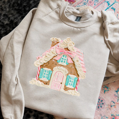 Watercolor Gingerbread House
