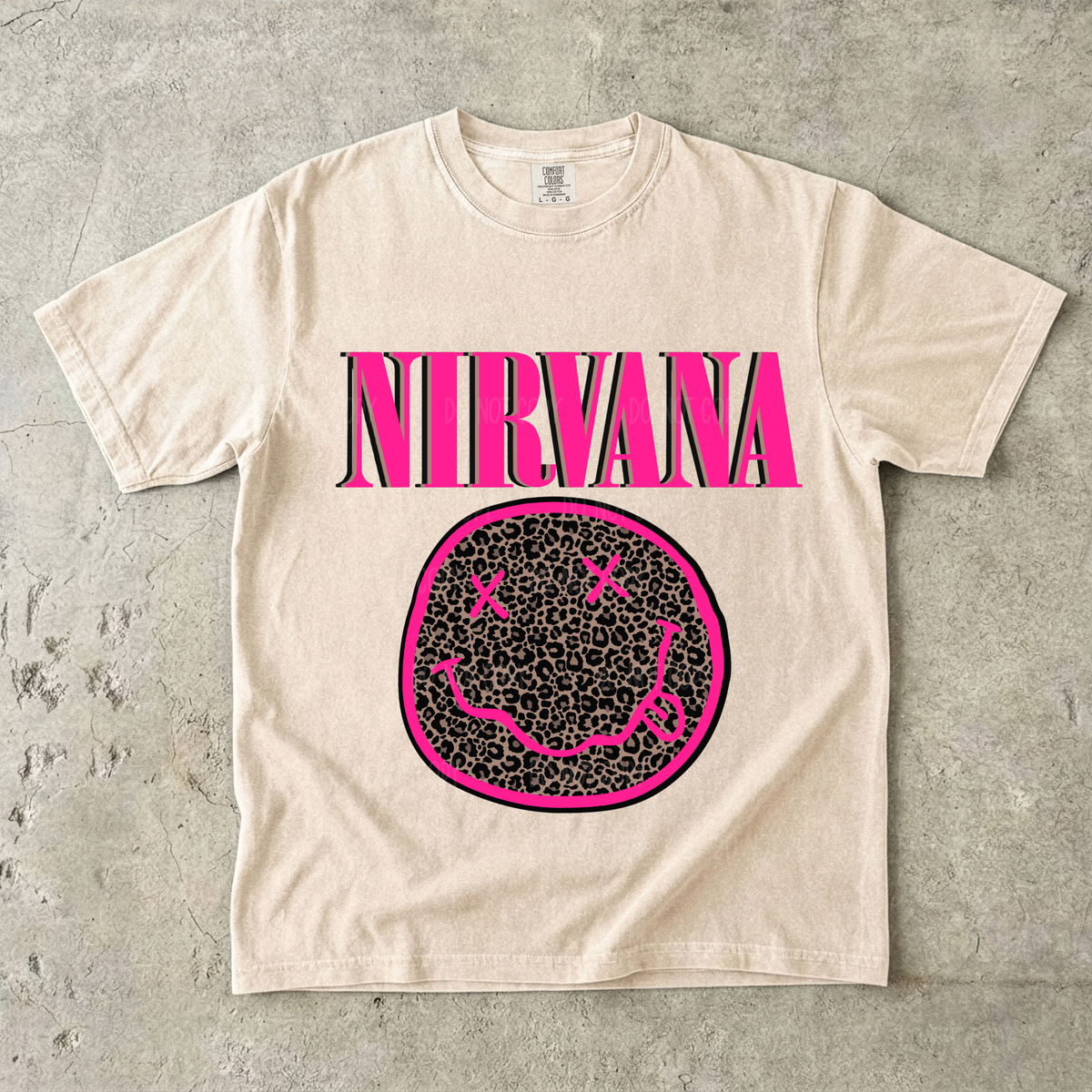 Pink Leopard Nirv Single Print DTF Transfer