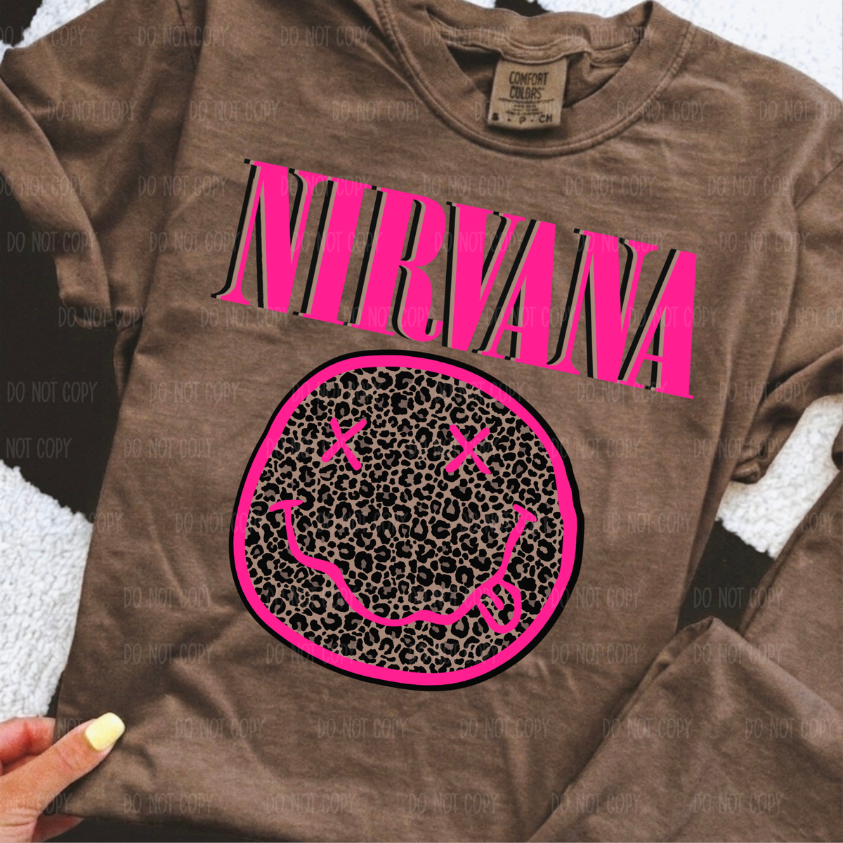 Pink Leopard Nirv Single Print DTF Transfer