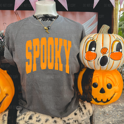 Orange Spooky Tee Shirt or Sweatshirt