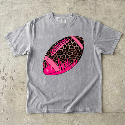 Leopard Flames Football Tee or Sweatshirt