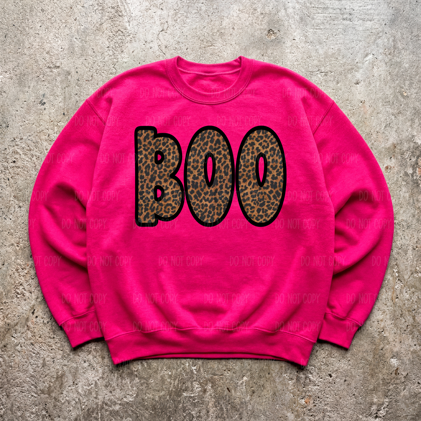 Black and Leopard Boo Tee or Sweatshirt