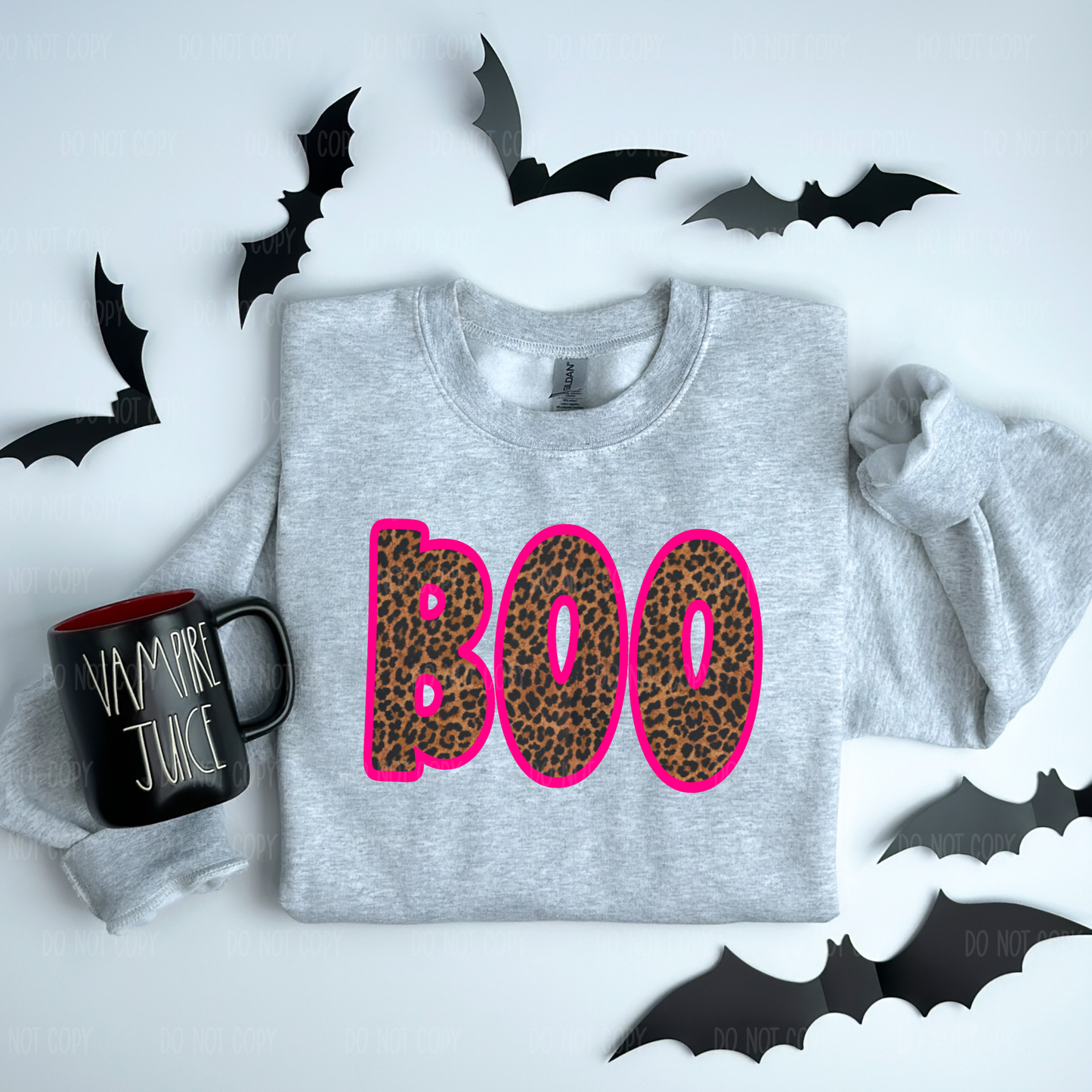 Leopard and Pink Boo Tee or Sweatshirt
