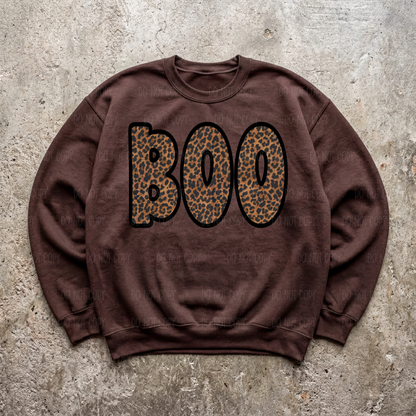 Black and Leopard Boo Tee or Sweatshirt