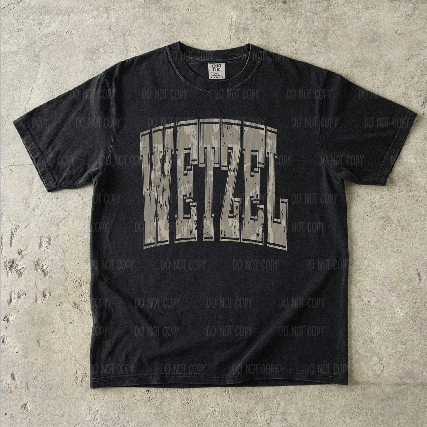 Camo Wetzelll Single Print DTF Transfer