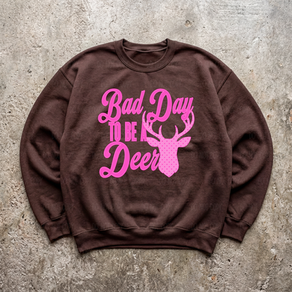 Bad Day To Be A Deer (Pink) Single Print DTF Transfer