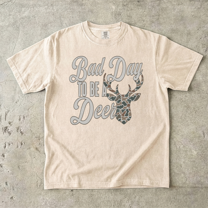 Bad Day To Be A Deer (Camo) Single Print DTF Transfer