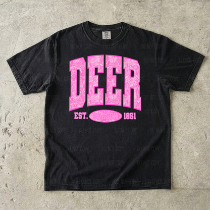 Pink Camo Deer Season Single Print DTF Transfer