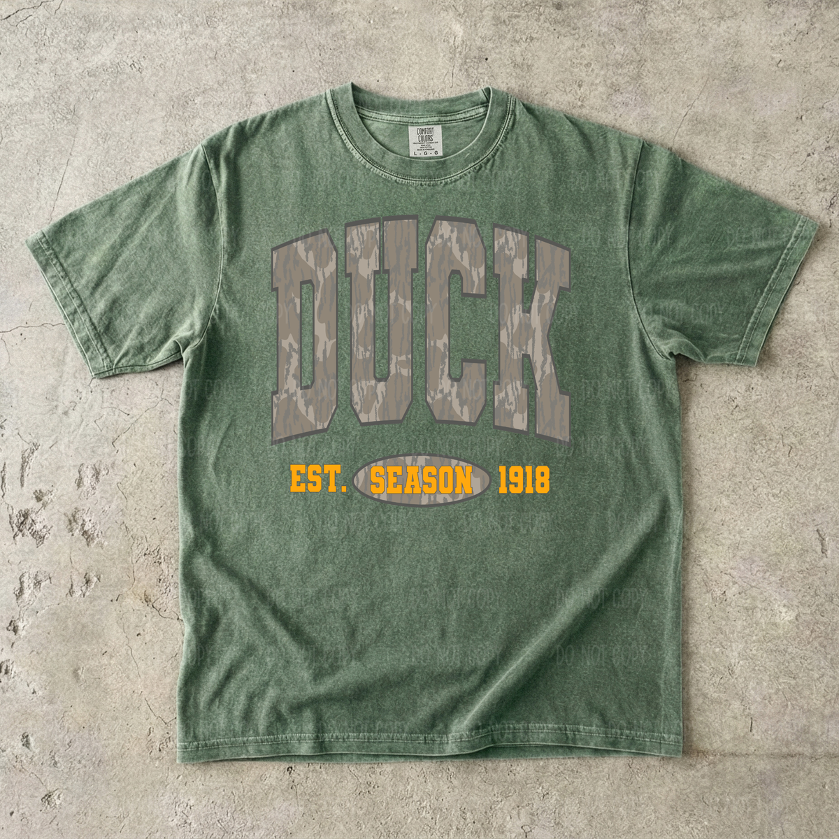 Camo Duck Season Single Print DTF Transfer