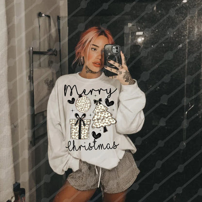 Cutie Merry Christmas Single Print DTF Transfer