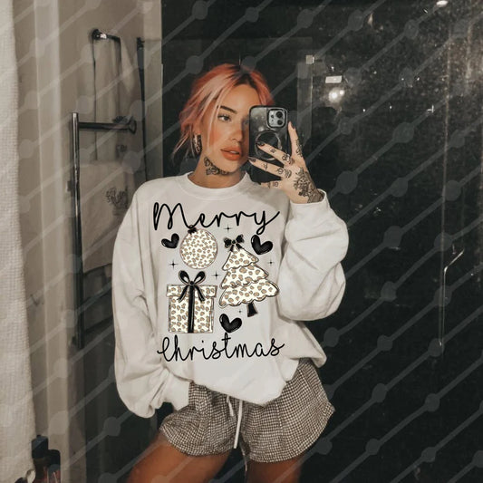 Cutie Merry Christmas Single Print DTF Transfer