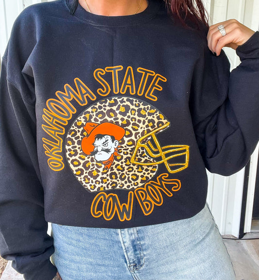 Orange Oklahoma Football Tee Or Sweatshirt