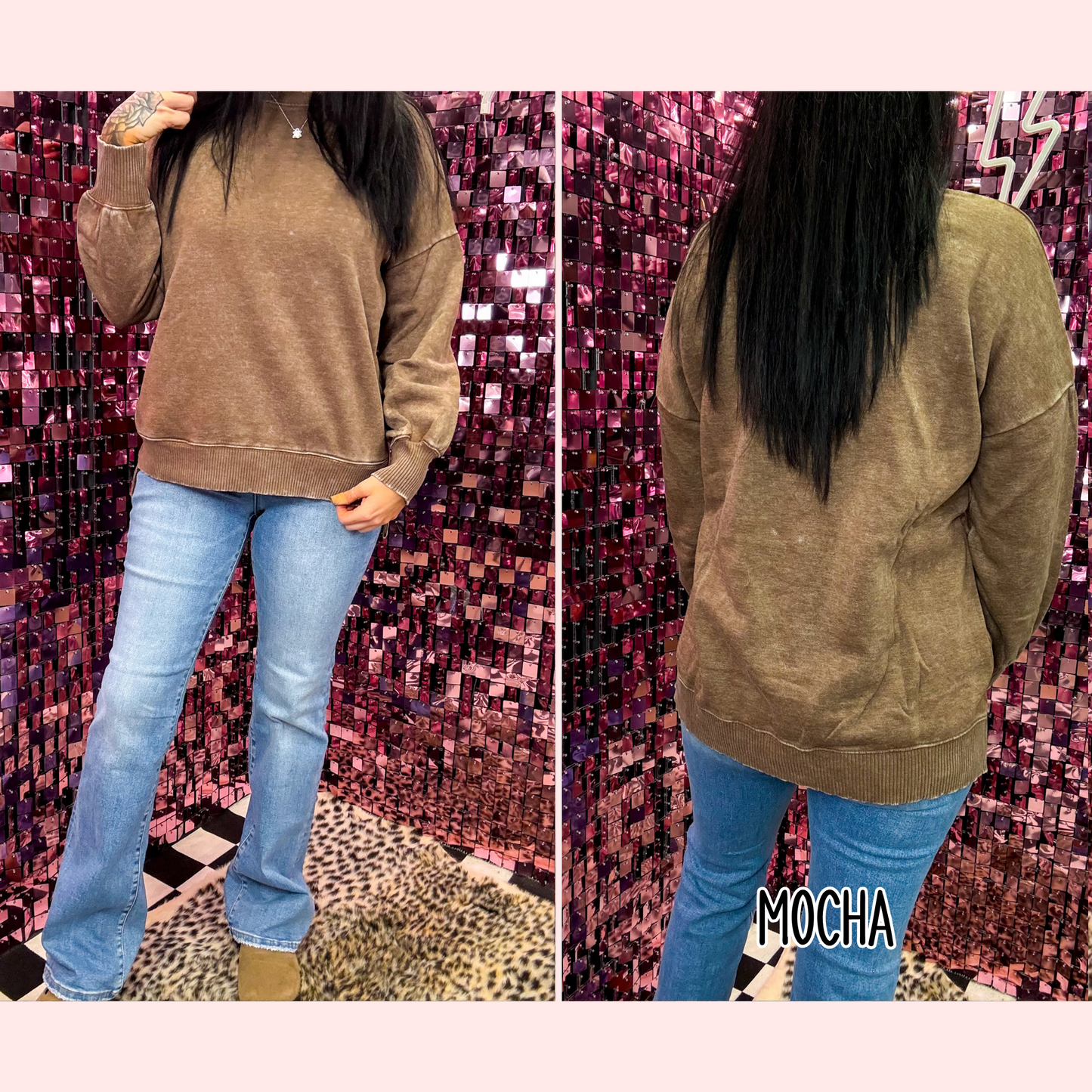 The Stella Acid Washed Fleece Pullover