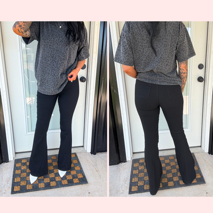 The Flora High Waisted Bell Bottom Flare Jeans