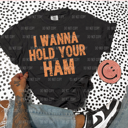 I wanna hold your ham Thanksgiving Single Print DTF Transfer