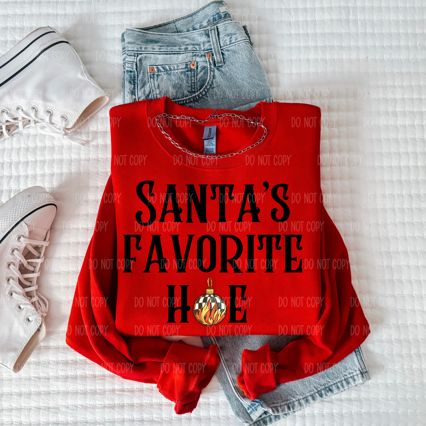 Santa's Favorite Hoe Single Print DTF Transfer