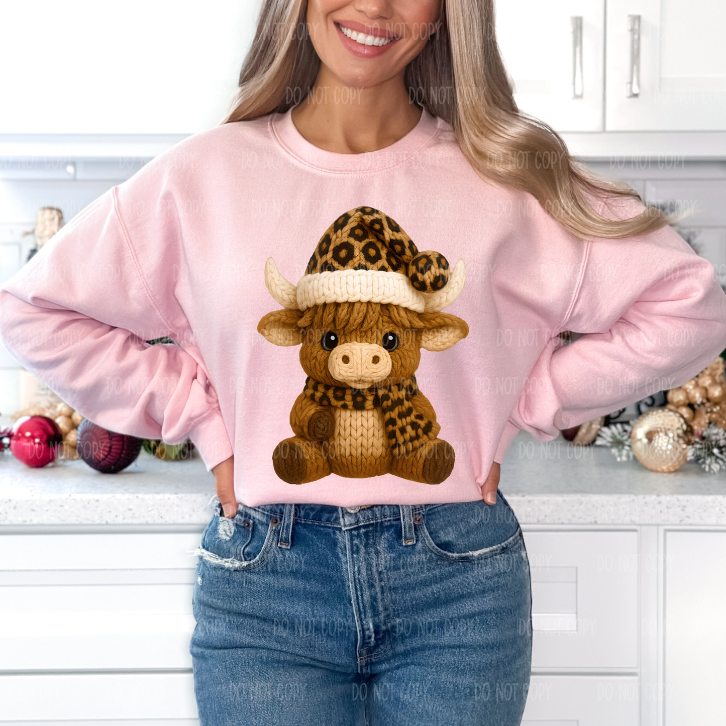 Yarn Highland Cow Single Print DTF Transfer