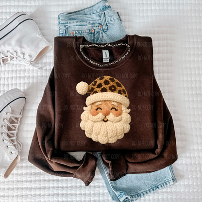 Yarn Leopard Santa Single Print DTF Transfer