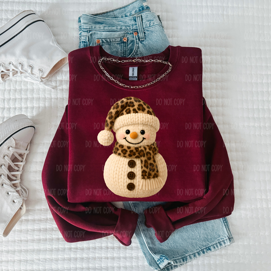 Yarn Snowman Single Print DTF Transfer