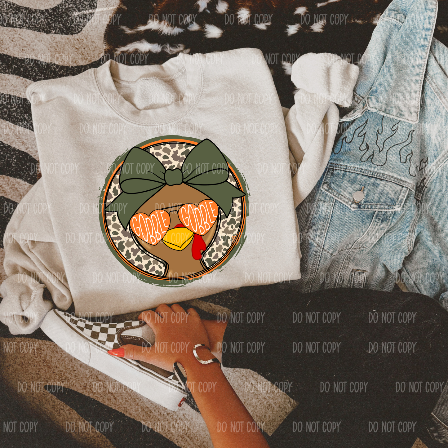 Gobble Gobble - Girl Version Thanksgiving Single Print DTF Transfer