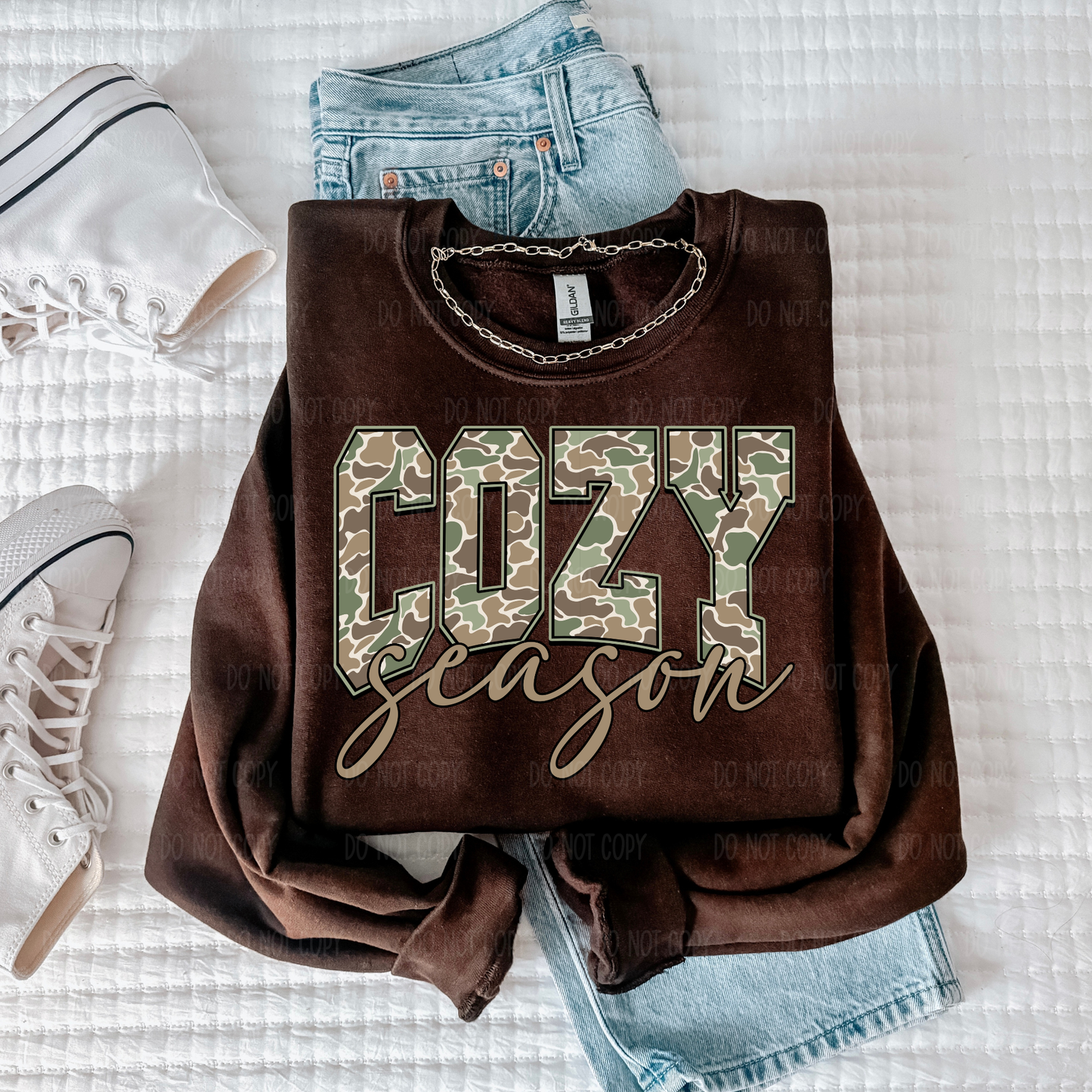 Camo Cozy Season Single Print DTF Transfer