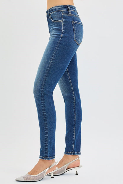 The Esme Tummy Control Mid Rise Ankle Skinny Jeans