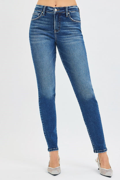 The Esme Tummy Control Mid Rise Ankle Skinny Jeans