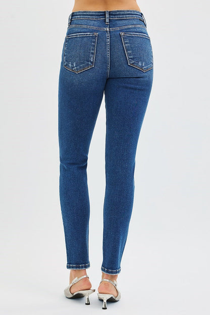 The Esme Tummy Control Mid Rise Ankle Skinny Jeans