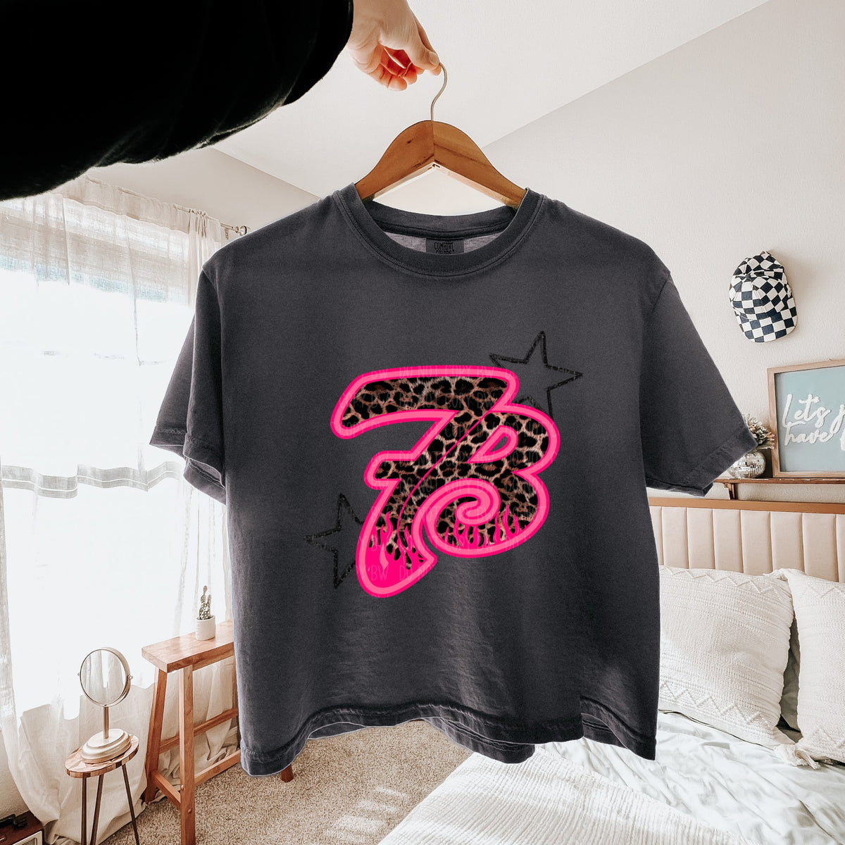 7B Pink Leopard Flames